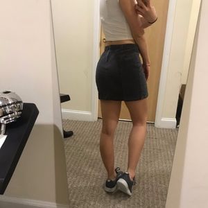 LIKE NEW F21 GRAY CORDUROY SKIRT